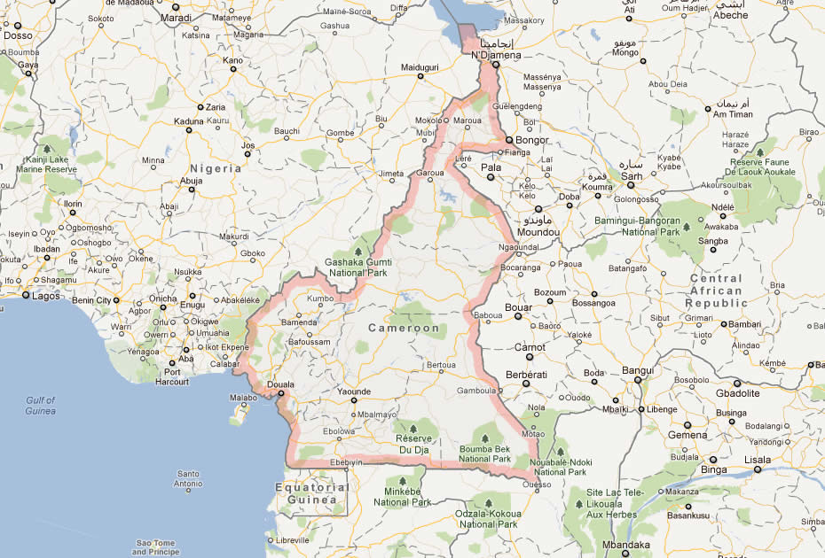 carte du Cameroun